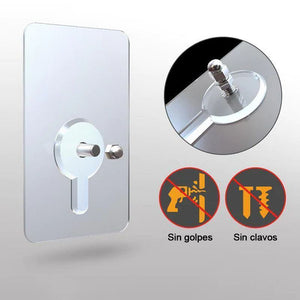 Clavos autoadhesivos Montaje en pared Pegatinas de gancho de tornillo sin rastro