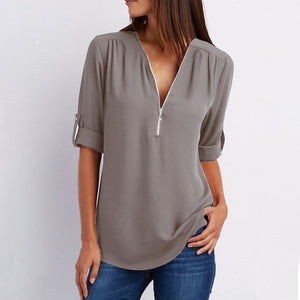 Camiseta Casual con Cuello en V