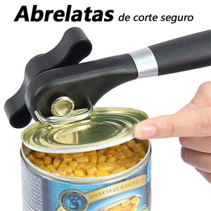 Abrelatas de corte seguro de acero inoxidable