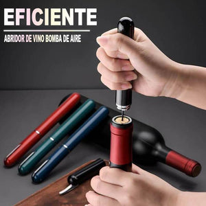 Abridor de botellas con bomba de presión de aire