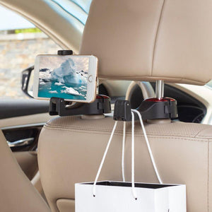 Gancho para coche con soporte para reposacabezas
