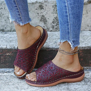 Zapatos planos huecos