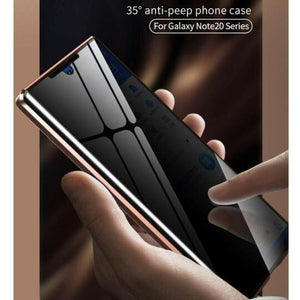 [2021 Nuevo Samsung] - Estuche para Teléfono de Vidrio Templado Anti-Peep con Protección Lateral