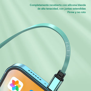Cable de carga USB retráctil 3 en 1