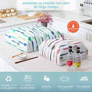 Tapa de Retención de Calor Plegable para Alimentos