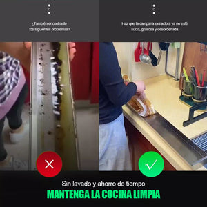 Papel de filtro de grasa para campana extractora de tiro lateral