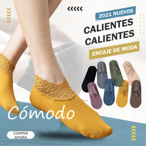 Calcetines térmicos de encaje de moda (3 pares)