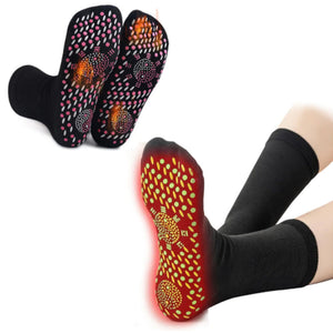 Calcetines de fitness autocalentables de acupresión con turmalina