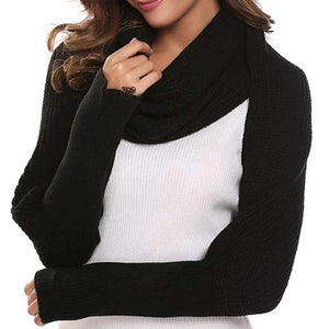 Bufanda de Punto a Crochet de Moda de Otoño e Invierno con Mangas