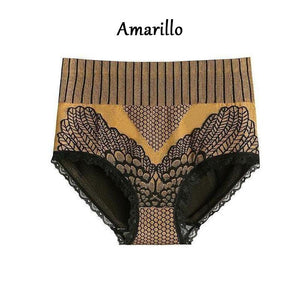 Ropa interior de algodón de cintura alta para mujer