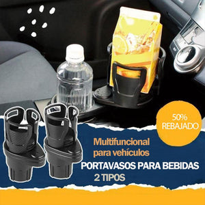 Portavasos y organizador multiusos para coche