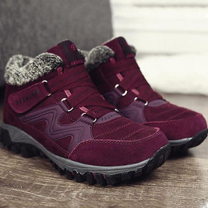 Botines de piel con vellosidades