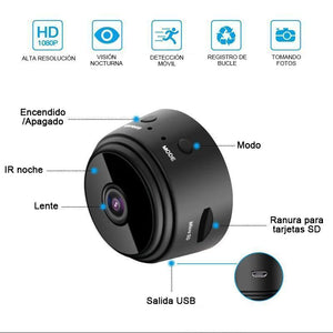 Mini Cámara WiFi Magnética 1080p