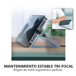 Cable de carga para móvil con soporte giratorio