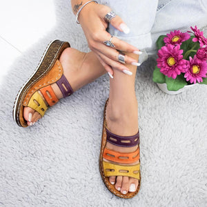 Sandalias de Moda de Costura de 3 Colores