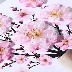 Etiqueta engomada de la pared de la etiqueta engomada de la flor 3D