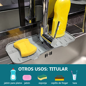Almohadilla de silicona para salpicaduras de agua del grifo