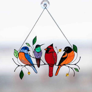 Colgantes de Vidriera de Pájaros - Regalo del Día de la Madre
