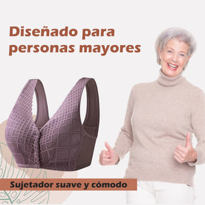 Sujetador con lazada delantera de encaje