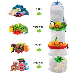 Bolsa de Almacenamiento Reutilizable, 12 Piezas