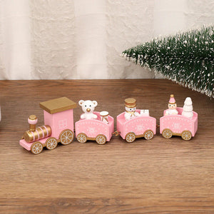 Adornos de Navidad tren de madera