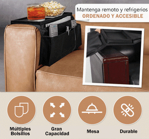 Reposabrazos de sofá con organizador