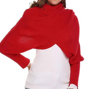 Bufanda de Punto a Crochet de Moda de Otoño e Invierno con Mangas