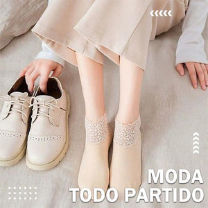 Calcetines térmicos de encaje de moda (3 pares)