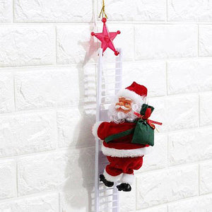 Escalera de felpa eléctrica Papá Noel que sube