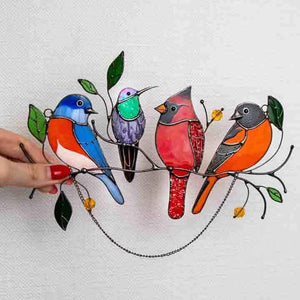 Colgantes de Vidriera de Pájaros - Regalo del Día de la Madre