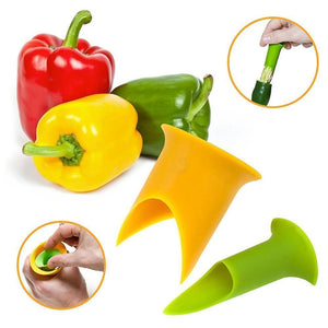 Bequee praktischer Paprika Entkerner (2 Stk, zufällige Farbe) - hallohaus