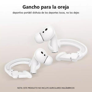 Ganchos para la oreja (1 par): evitan la pérdida de AirPods / tapones para los oídos