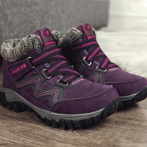Botines de piel con vellosidades