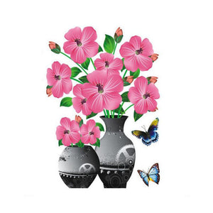 Adhesivo de pared autoadhesivo florero 3D
