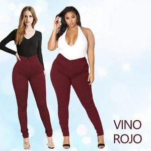 Pantalones Vaqueros Elásticos y Levantacola Adelgazantes de Talla  Más Grande