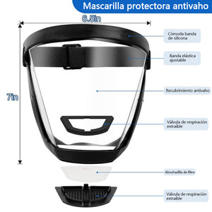 Máscara de protección antivaho de cara completa