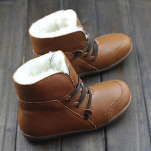 Botas Cálidas de Tacón Plano, 4 Colores