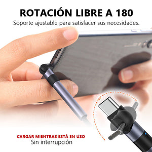 Cable de carga para móvil con soporte giratorio