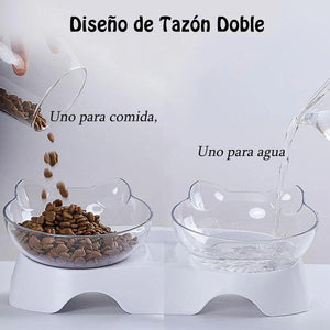 Tazón de Alimentación para Gatos (Individual / Doble)