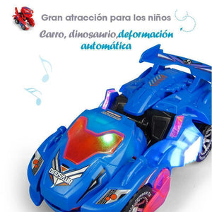 Carro LED Dinosaurio Transforma Automáticamente