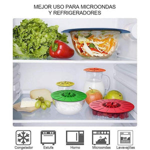 Tapas de Succión de Silicona Reutilizables (5 Piezas )