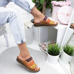 Sandalias de Moda de Costura de 3 Colores
