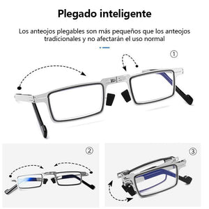 Gafas de lectura plegables sin tornillos anti-luz azul