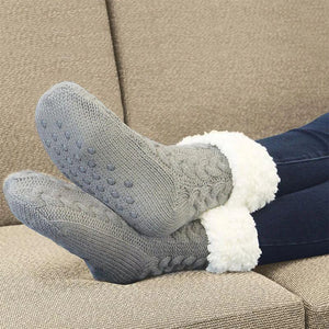 Calcetines Antideslizantes, Tejido de Felpa Extra Larga