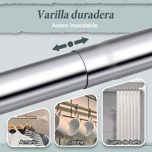 Varilla Telescópica Fijada a la Pared