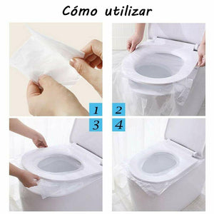 Cubierta de asiento de inodoro de plástico desechable biodegradable
