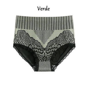 Ropa interior de algodón de cintura alta para mujer