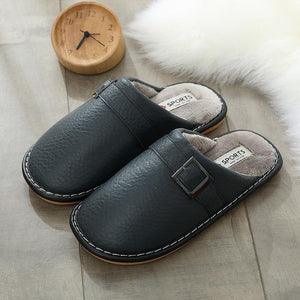 Zapatillas de Algodón de Cuero