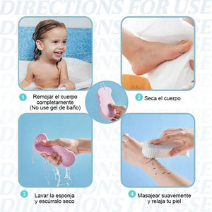 Esponja de baño exfoliante súper suave