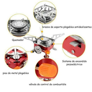 Quemador de Estufa Plegable a Prueba de Viento